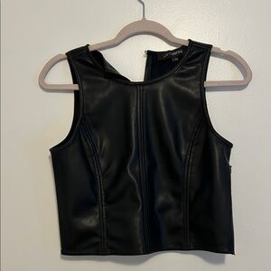 LOFT Versatile Black Sleeveless Crop Top